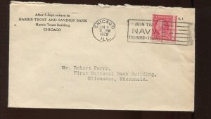 482 Schermack Used on Harris Trust & Savings Bank Chicago Cover MG291