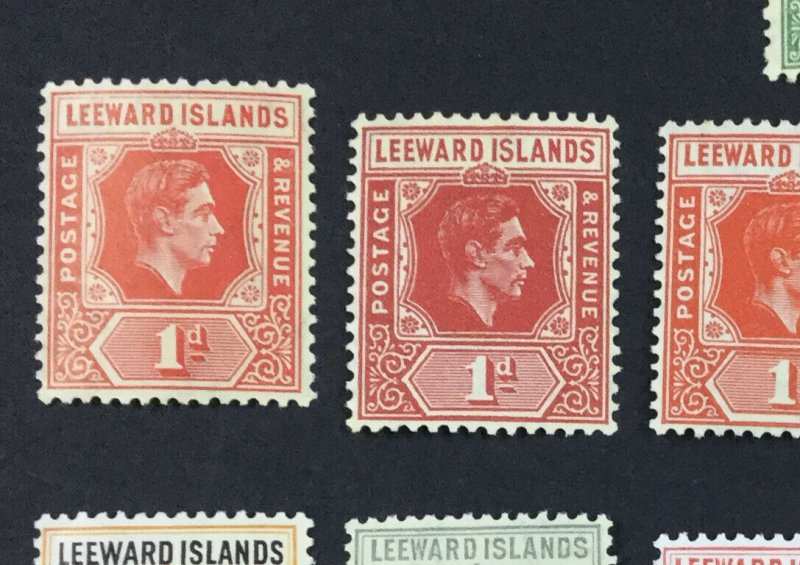 MOMEN: LEEWARD ISLANDS SG #95-112 1938 MINT OG 21NH/1LH(2sh) £220++ LOT #61194