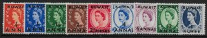 KUWAIT SG110/9 1956 SURCHARGE SET MTD MINT