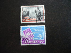 Stamps - Liberia - Scott# 447-448 - Used Set of 2 Stamps