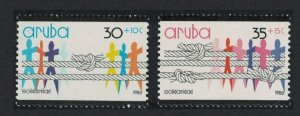 Aruba 'Solidarity' People and Rope 2v 1986 MNH SG#25-26