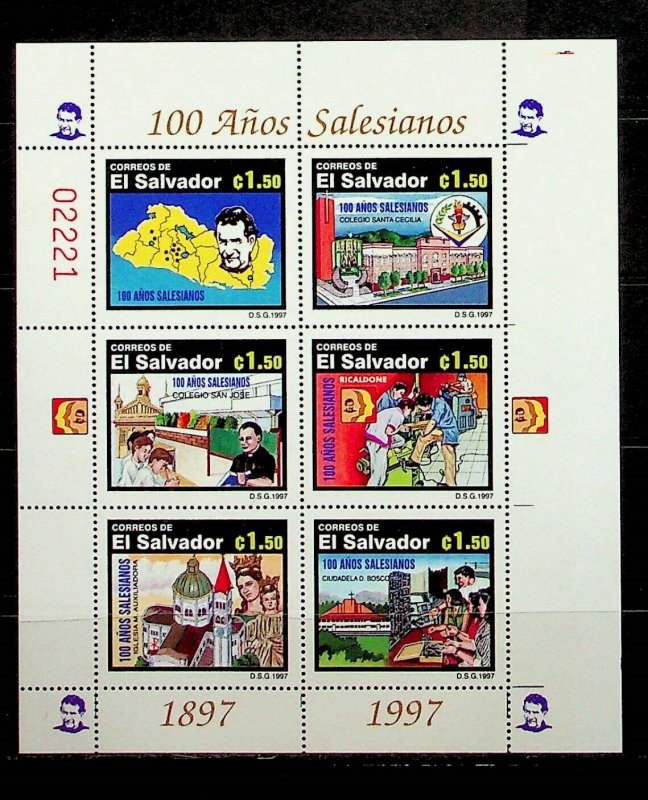 SALVADOR Sc 1475 NH MINISHEET OF 1997 - SALESIAN ORDER - (CT5)