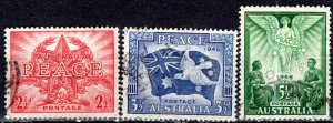 Australia 1946; Sc. # 200-202; Used Cpl. Set