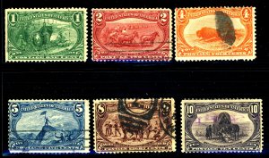 U.S. #285-290 USED SET MIXED CONDITION
