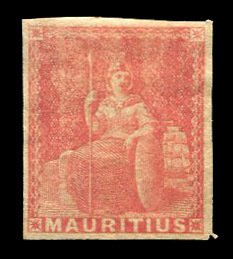 Mauritius #10, 1858-59 6p red, unused without gum