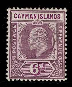 CAYMAN ISLANDS EDVII SG30, 6d dull purple and violet-purple, M MINT. Cat £28.