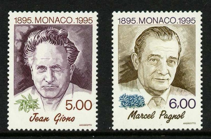 Monaco 1946-7 MNH Jean Giono, Marcel Pagnol