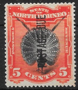 NORTH BORNEO SGD5 1895 5c BLACK & VERMILION POSTAGE DUE MTD MINT (s)