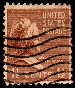 U.S. Scott #805: 1938 1.5¢ Martha Washington, Used, F+
