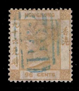 MOMEN: HONG KONG SG #18 1865 CROWN CC USED £750 LOT #66570