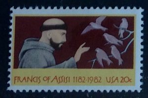 USA 1982 ST.FRANCIS OF ASSISI SG2000 UNMOUNTED MINT