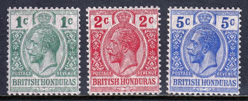 British Honduras - Scott #85-87 - MLH - SCV $9.15