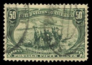 momen: US Stamps #291 Used SUPERB Jumbo PF Cert
