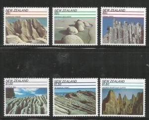 NEW ZEALAND 1038-1043  MNH,  ROCK FORMATIONS