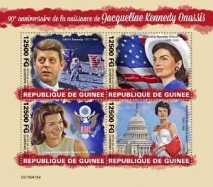 Guinea - 2019 Jacqueline Kennedy Onassis - 4 Stamp Sheet - GU190419a