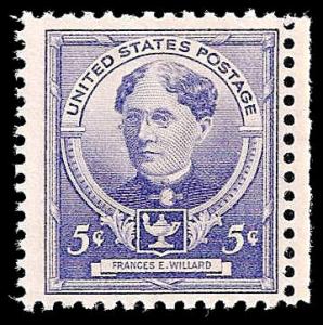 # 872 MINT NEVER HINGED FRANCES E. WILLARD EDUCATOR