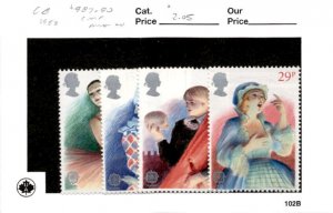 Great Britain, Postage Stamp, #987-990 Mint NH, 1982 Performing Arts (AB)