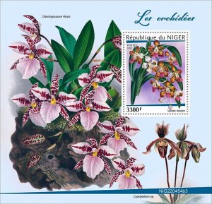 NIGER - 2022 - Orchids - Perf Souv Sheet #3 - Mint Never Hinged