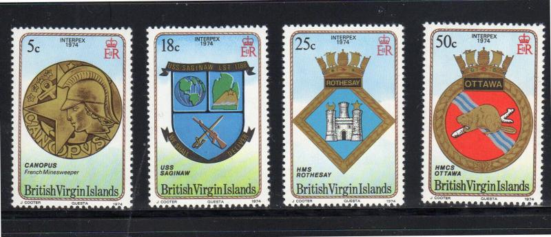 VIRGIN ISLANDS #266-269  1974 INTERPEX STAMP EXIBITION        MINT VF NH O.G