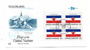 United Nations #333 15c Flag Series 1980, Yugoslavia, ArtCraft MI4 FDC