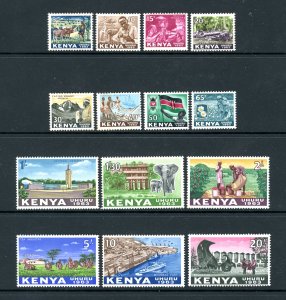 1963 Kenya Scott #1-14 Mint Hinged, 14 Stamp Set