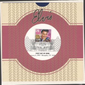 1993 US FDC Elvis Presley USPS Ceremony Program, Post Office Sealed