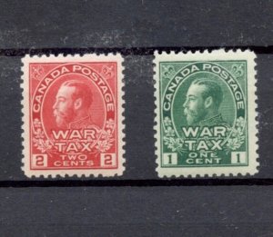 ?  MR1 & MR3 War Tax nice items Admirals VF MNH Cat $300 Canada