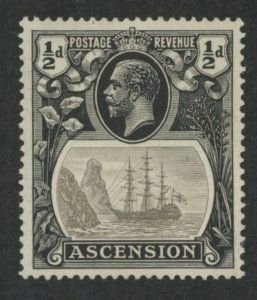 ASCENSION ISLAND  10  KGV  ½¢  MLH  SHERWOOD STAMP