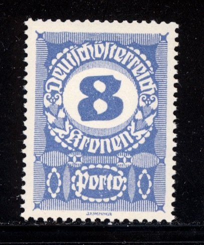 Austria 1920  Scott #J90 white paper MNH
