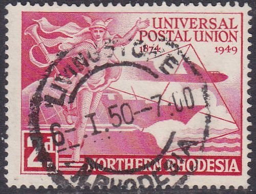 Northern Rhodesia 1949 SG50 Used