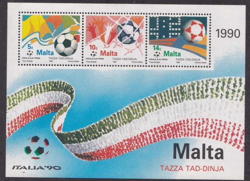 Malta # 763a, World Cup soccer, Souvenir Sheet, Mint NH, 1/2 Cat..