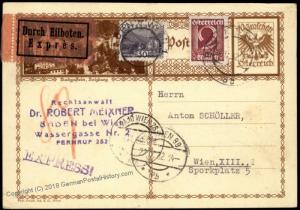 Austria Rohrpost GS Postal Stationery Pneumatic Mail Postcard 65250