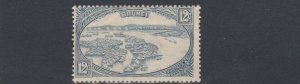 BRUNEI  1924 - 37  S G 74    12C  BLUE    MH   TONED 