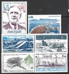 COLLECTION LOT 21128 FSAT 6 MNH AIR MAIL STAMPS 1980+ CV+$23