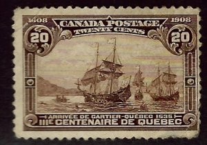 Canada SC#103 Mint Fine corner thin SCV$250.00..fill a key spot!!