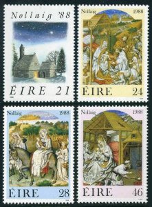 Ireland 730-733,MNH.Michel 665-668. Christmas 1988.St.Kevin's Church,Glendalough