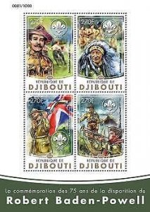 2016 Djibouti  Mnh  Scouts. Michel Code: 939-942  |  Scott Code: 901
