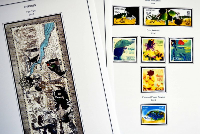 COLOR PRINTED GREEK CYPRUS 2011-2020 STAMP ALBUM PAGES (41 illustr. pages)