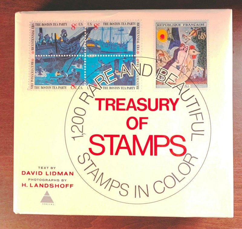 Treasury of Stamps, by David Lidman. 1200 Rare & Beautiful Stamps, color & B&W