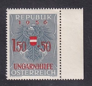 Austria   #B298    MNH  1956  Arms of Austria   Hungarian refugees