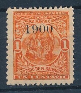 [116127] El Salvador 1900 Machine OVP on 1898 Stamp  MLH