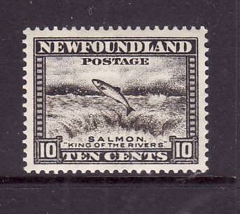 Newfoundland-Sc #193-unused,og, NH 10c Salmon-id5-1932-7-