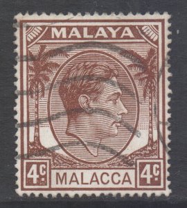 Malaya Malacca Scott 6 - SG6, 1949 George VI 4c used