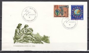 Luxembourg, Scott cat. 680-681. Scouting & Hostel Issue. First day cover. ^