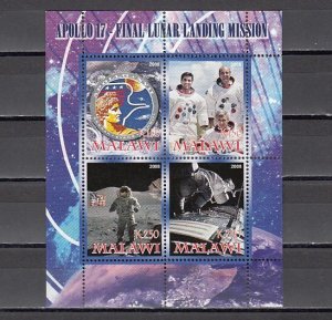 Malawi, 2008 Cinderella issue. Apollo 17, sheet of 4. ^