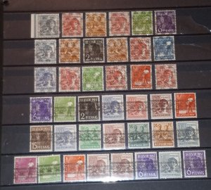 Germany Sc #600-633. / 1948 MNH , OG American & British Zone /  Bizone Type A &B