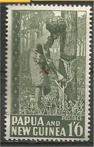 PAPUA NEW GUINEA 1952, MH 1sh6p  Rubber tapping. Scott 132