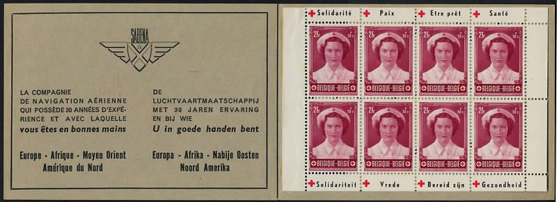 Belgium B534a Booklet MNH Red Cross Dutch & French 