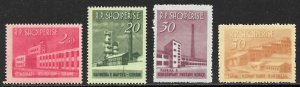 ALBANIA 1963 Industrial Development Set Sc 697-700 MNH