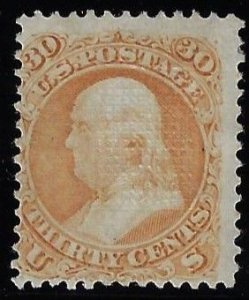 Scott #100 - $800.00 – Fine-used – Removed pen cancel. 2023 PSA cert